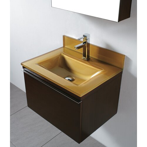 Madeli Venasca 24 Wall Mount Bathroom Vanity Set with Glass Top