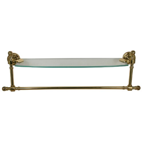 allied brass retro dot single shelf with towel