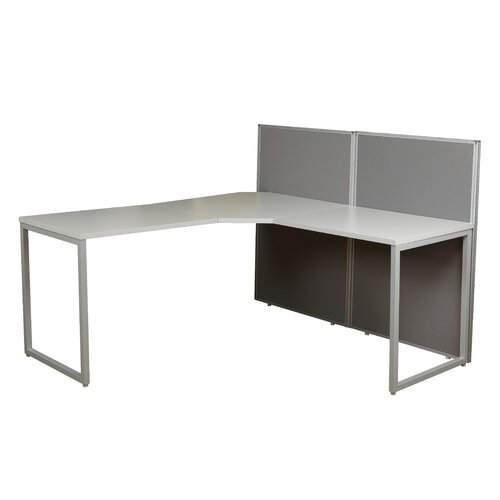 Box Office Two Panels and 90 Degree L Shape Desk | Wayfair