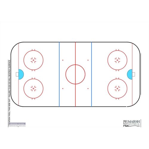 Magnetic Dry Erase Coaching Aides Mat   Hockey