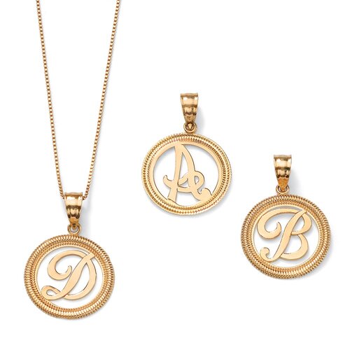 Palm Beach Jewelry 14k Gold Initial Pendant