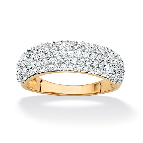 Palm Beach Jewelry Gold Round Cubic Zirconia Ring