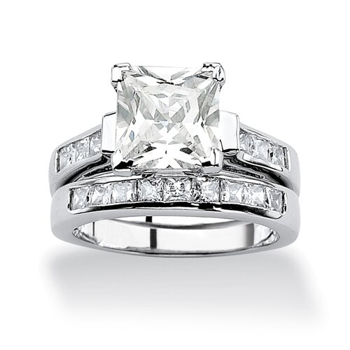 Palm Beach Jewelry Princess Cut Cubic Zirconia Bridal Set