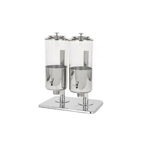 Buffet Enhancements Stainless Steel Bulk Double Cereal Dispenser