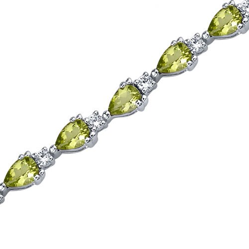 Oravo Chic and Beautiful Pear Shape Cubic Zirconia Gemstone Bracelet