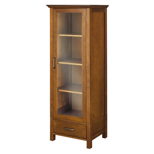 Elegant Home Fashions Avery Linen Cabinet with 1 Door and 1 Bottom