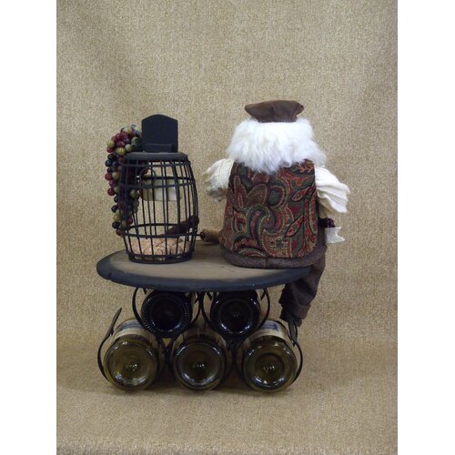 Karen Didion Originals Crakewood Santa Claus 5 Bottle Tabletop Wine