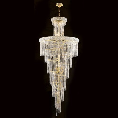 Worldwide Lighting Empire 28 Light Crystal Chandelier