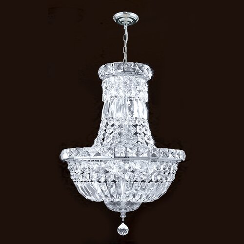 Worldwide Lighting Empire 6 Light Crystal Chandelier