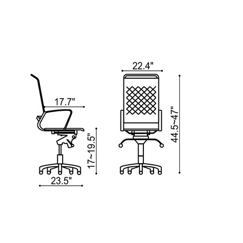 dCOR design Jackson High Back Office Chair