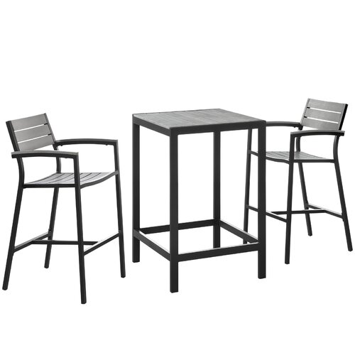 Maine 3 Piece Bar Height Dining Set