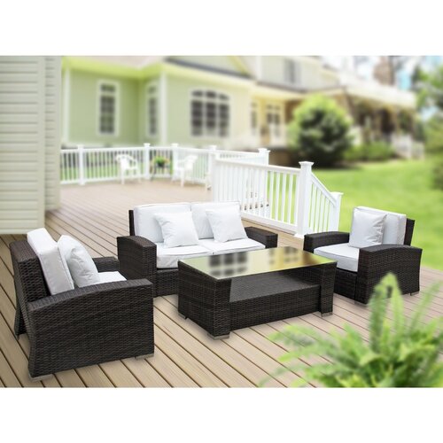 Modway Carmel 4 Piece Deep Seating Group with Cushions