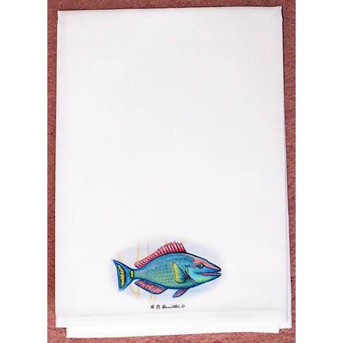 Betsy Drake Interiors Coastal Parrot Fish Hand Towel