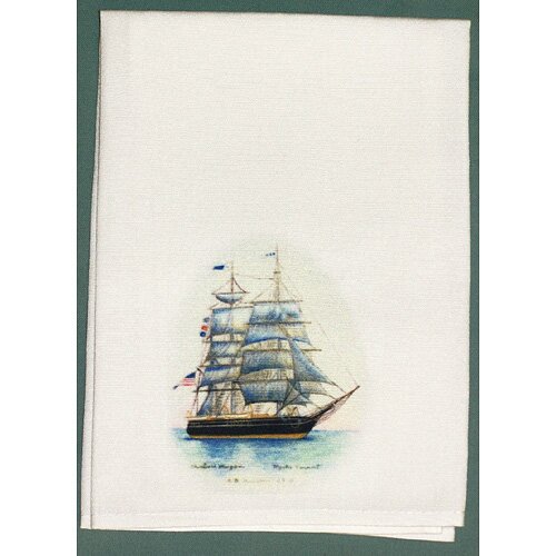 Betsy Drake Interiors Coastal Whaling Ship Hand Towel