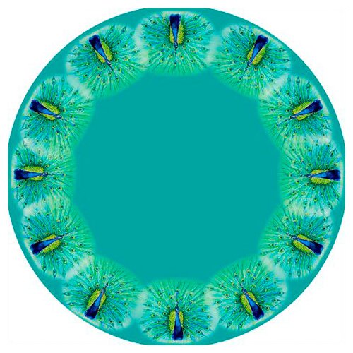 Betsy Drake Interiors Peacock Round Tablecloth