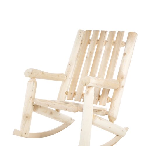 Rustic Natural Cedar Furniture High Back Indoor / Outdoor Rocking