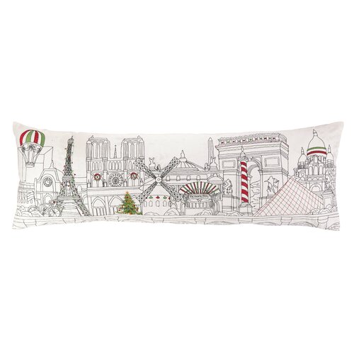 Peking Handicraft Christmas in Paris Embroidery Pillow