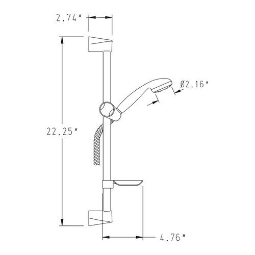 Roman Soler by Nameeks Sliding Rails Round Hand Held Shower   Ramon