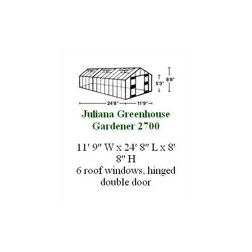 Juliana Greenhouses Gardener Polycarbonate Commercial Greenhouse