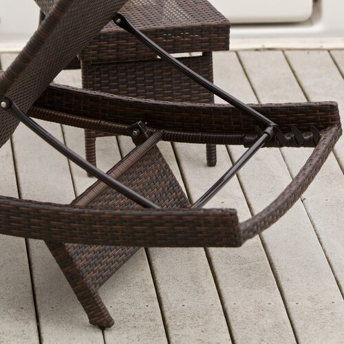 Home Loft Concept Salvador Outdoor Adjustable Wicker Lounge in Multi