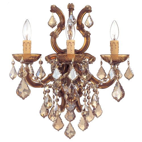 Crystorama Maria Theresa 3 Light Wall Sconce