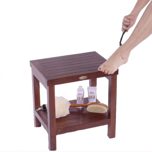 Decoteak Classic Teak Spa Traditional Shower Stool