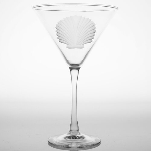 Rolf Glass Seashell 10 Oz Martini Glass (Set of 4)