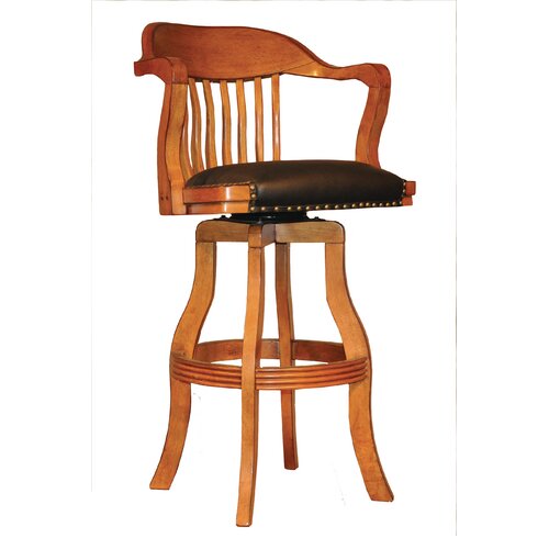 ECI Burnished Oak 30 Bar Stool with Cushion