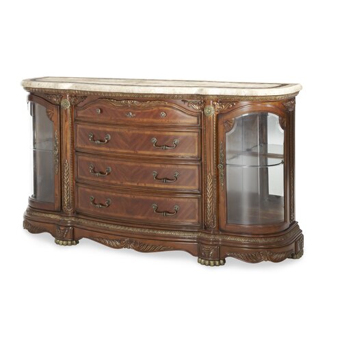 Michael Amini Cortina Sideboard and Mirror