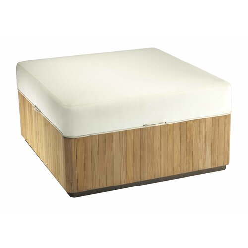 Selamat Bronzewood Fabric Storage Ottoman