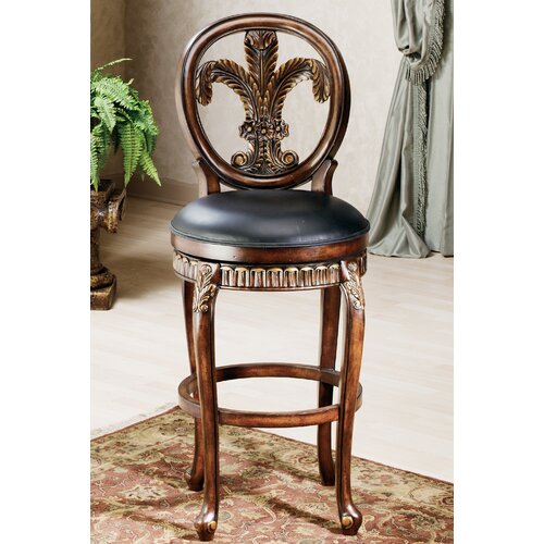 Hillsdale Fleur De Lis 30 Triple Leaf Swivel Bar Stool