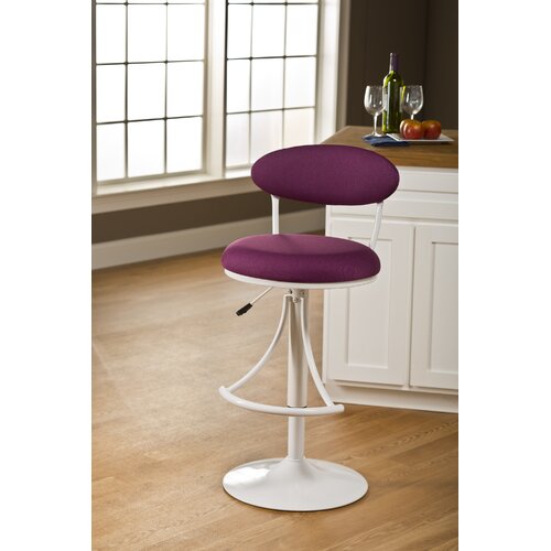 Hillsdale Venus Adjustable Swivel Barstool with Fabric Seat