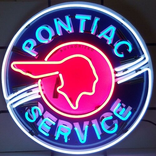 Neonetics Pontiac Service Neon Sign