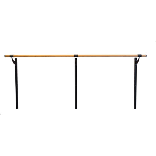 Vita Vibe Wall Barre Series Traditional Wood Single Bar Adjustable