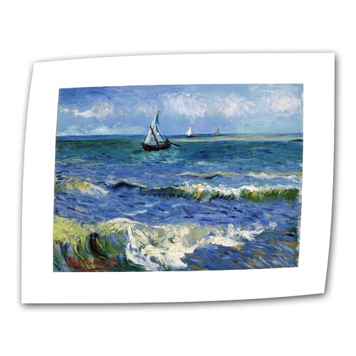 Art Wall Vincent van Gogh Seascape at Saintes Maries Canvas Wall Art