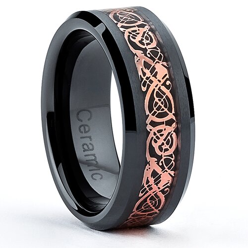 Bonndorf Hypoallergenic Ceramic Pink Celtic Dragon Over Carbon Fiber