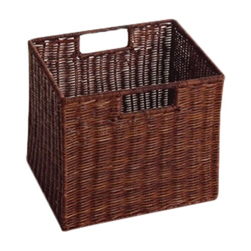 Winsome Walnut Small Storage Basket