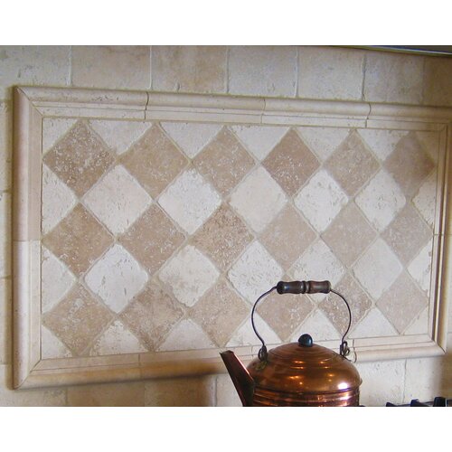 Travertine Mini Pattern Filled and Honed 13 x 13 Tile in Light Ivory