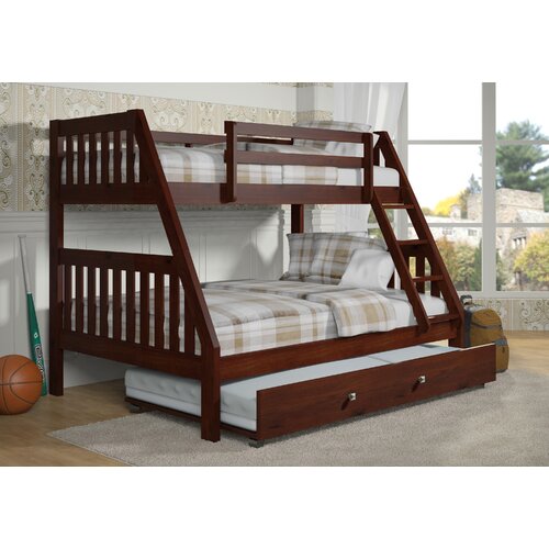 InRoom Designs Twin over Full Bunk Bed with Built In Ladder