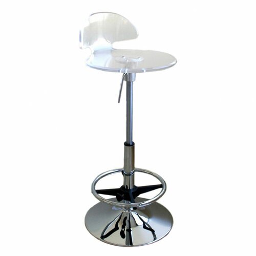 Wholesale Interiors Montano Acrylic 23 Adjustable Swivel Bar Stool