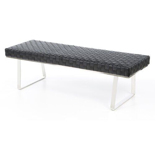 Sunpan Modern Crawford X Base Faux Crocodile Bench