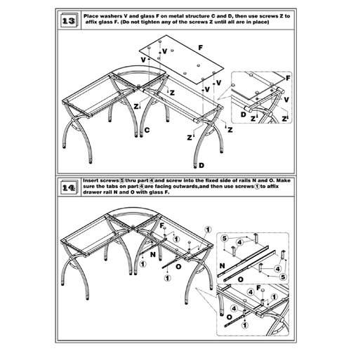 Techni Mobili L Shaped Computer Desk