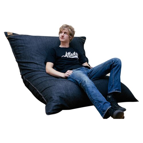 Jaxx Pillowsaxx Large Denim Bean Bag Lounger