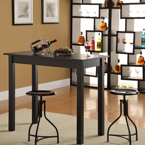 Carolina Cottage Café Bar Table with Logan Adjustable Stools