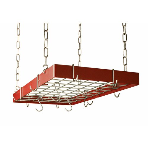 Rogar Custom Rectangle Ceiling Mount Pot Rack with Grid