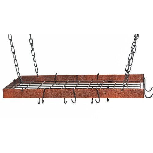 Rogar Custom Rectangle Ceiling Mount Pot Rack with Grid