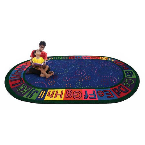 Kid Carpet I Know My ABCs Childrens Bluei Area Rug