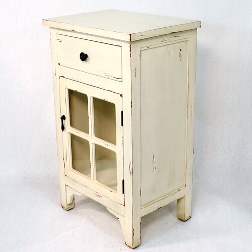 Heather Ann Wooden Cabinet with Glass Insert