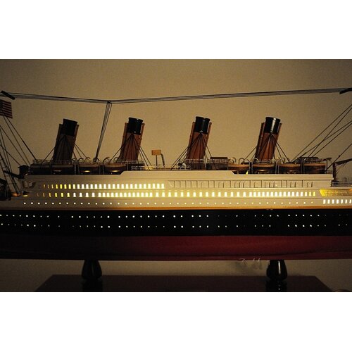 Old Modern Handicrafts Titanic with Lights Ship