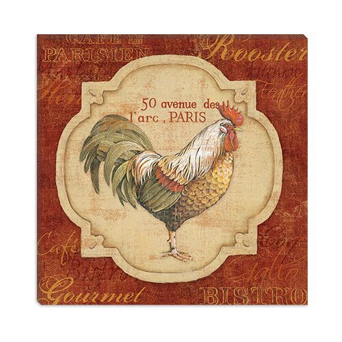 iCanvasArt Rue De Rooster Canvas Wall Art by Lisa Audit